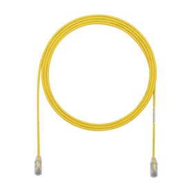 cable de parcheo tx6 utp cat6 diámetro reducido 28awg color amarillo 10ft 