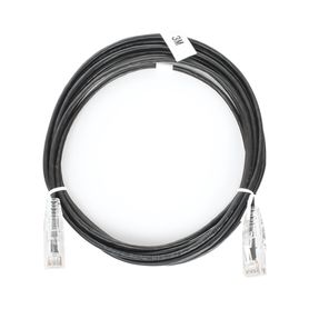 cable de parcheo slim utp cat6  3 m negro diámetro reducido 28 awg189691