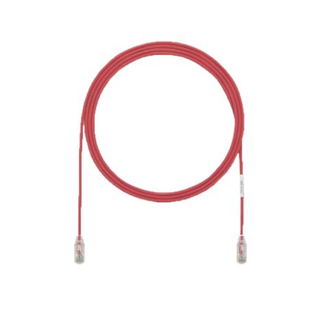 cable de parcheo utp cat6a cmlszh diámetro reducido 28awg color rojo 5ft