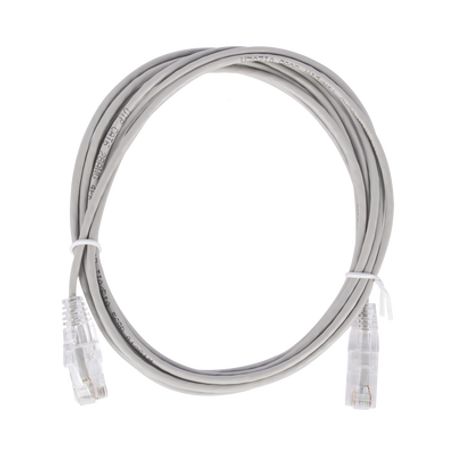 cable de parcheo slim utp cat6  2 m gris diámetro reducido 28 awg192775