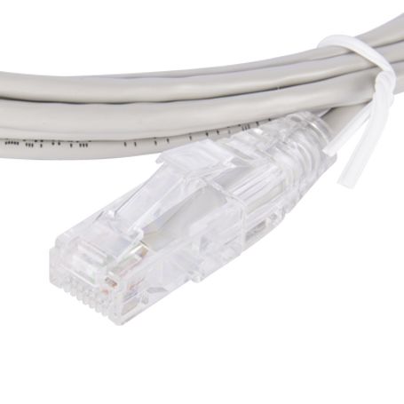 Cable De Parcheo Slim Utp Cat6  2 M Gris Diámetro Reducido (28 Awg)