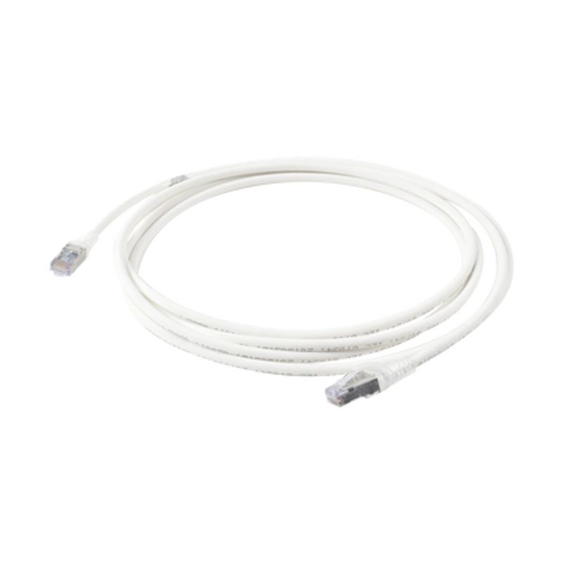 Patch Cord Skinny Cat6a Blindado S/ftp 10ft Diámetro Reducido 28 Awg Color Blanco