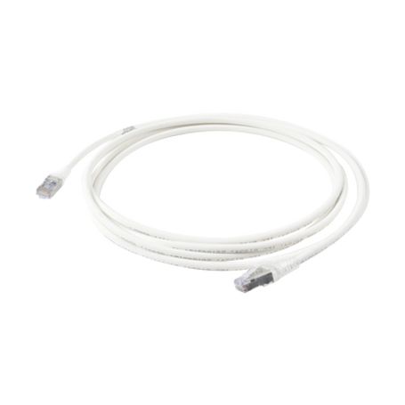 Patch Cord Skinny Cat6a Blindado S/ftp 10ft Diámetro Reducido 28 Awg Color Blanco