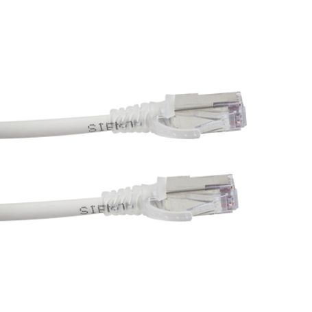 Patch Cord Skinny Cat6a Blindado S/ftp 10ft Diámetro Reducido 28 Awg Color Blanco