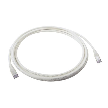Patch Cord Skinny Cat6a Blindado S/ftp 10ft Diámetro Reducido 28 Awg Color Blanco