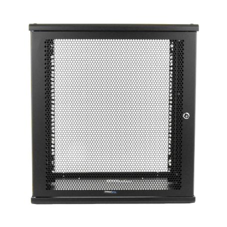 Gabinete Linkedpro De Montaje En Pared 19in Puerta Perforada 12 Ur 450 Mm De Profundidad Color Negro