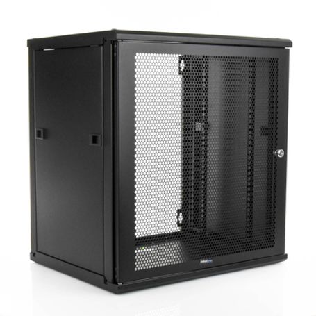 Gabinete Linkedpro De Montaje En Pared 19in Puerta Perforada 12 Ur 450 Mm De Profundidad Color Negro