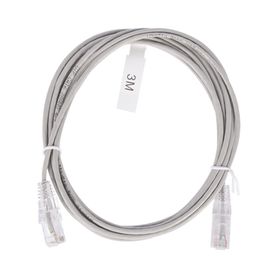 cable de parcheo slim utp cat6  3 m gris diámetro reducido 28 awg192776
