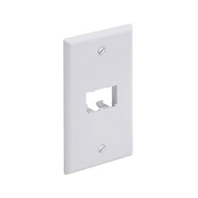 placa de pared vertical clásica salida para 2 puertos minicom color blanco