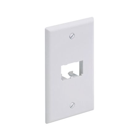 placa de pared vertical clásica salida para 2 puertos minicom color blanco