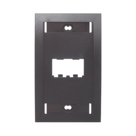 placa de pared vertical ejecutiva salida de 2 puertos minicom con espacios para etiquetas color negro