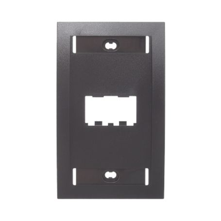 Placa De Pared Vertical Ejecutiva Salida De 2 Puertos Minicom Con Espacios Para Etiquetas Color Negro