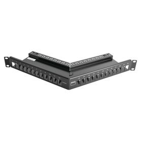patch panel teramax de 24 puertos modular angulado color negro 1ur135726