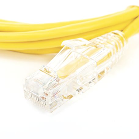 Cable De Parcheo Slim Utp Cat6  3 M Amarillo Diámetro Reducido (28 Awg)