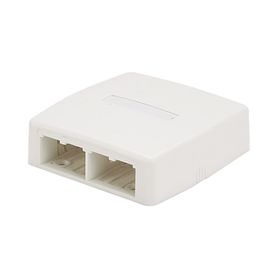 caja de montaje en superficie para 4 módulos minicom color blanco mate