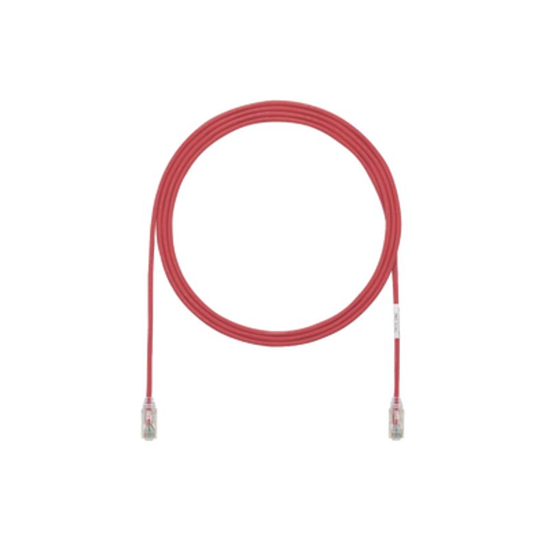 Cable De Parcheo Tx6 Utp Cat6 Diámetro Reducido (28awg) Color Rojo 10ft 