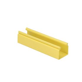 canaleta fiberrunner™ 2x2 sin tapa de pvc rigido color amarillo 18 m de largo