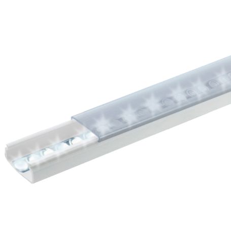 difusor para tira led con tapa transparente de pvc auto extinguible ideal para colocar iluminación 20 x 10mm tramo de 153 m con