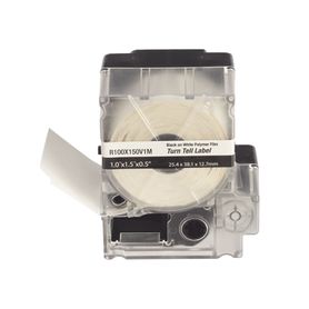 casete de 100 etiquetas autolaminadas turntell con rotación para mejor visibilidad para cables de redes de cobre o fibra óptica