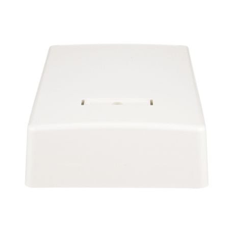 Caja De Montaje En Superficie Con Accesorio Para Resguardo De Fibra Óptica Para 12 Módulos Minicom Color Blanco Mate 