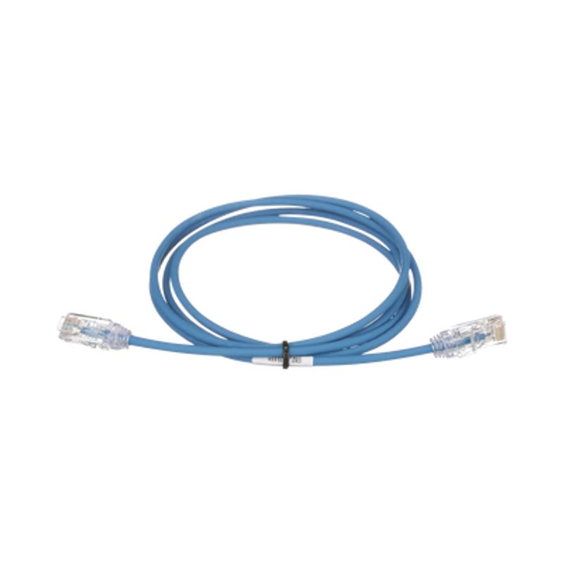 Cable De Parcheo Tx6 Utp Cat6 Diámetro Reducido (28awg) Color Azul 2ft 