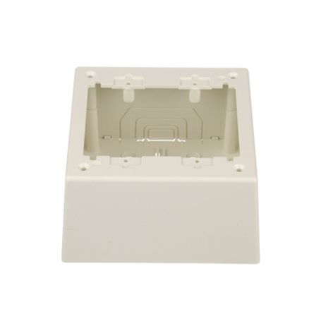 caja de pared superficial doble con divisor opcional uso universal con placas de pared color blanco mate162551