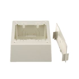 caja de pared superficial doble con divisor opcional uso universal con placas de pared color blanco mate162551