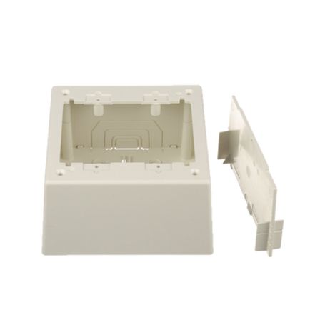Caja De Pared Superficial Doble Con Divisor Opcional Uso Universal Con Placas De Pared Color Blanco Mate