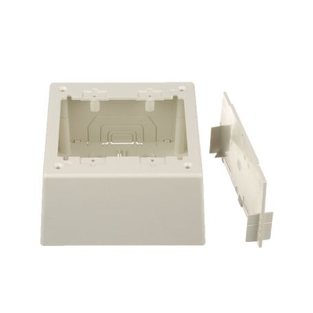 Caja De Pared Superficial Doble Con Divisor Opcional Uso Universal Con Placas De Pared Color Blanco Mate Caja De Pared Superficial Doble Con Divisor Opcional Uso Universal Con Placas De Pared Color Blanco Mate