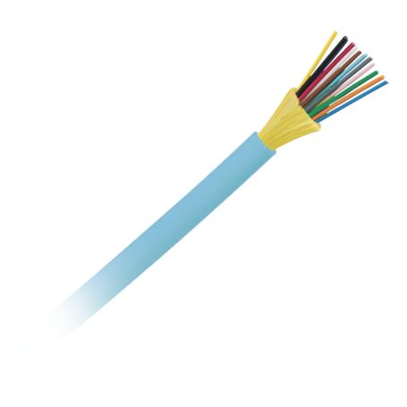 cable de fibra óptica de 12 hilos multimodo om4 50125 optimizada interior tight buffer 900um no conductiva dieléctrica ofnp ple