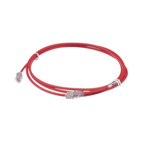 cable de parcheo utp cat6a cmlszh diámetro reducido 28awg color rojo 7ft180705