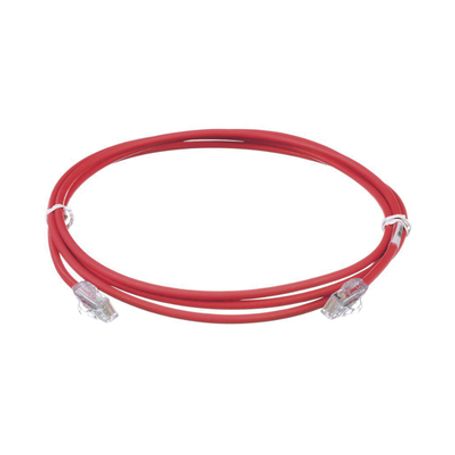 Cable De Parcheo Utp Cat6a Cm/lszh Diámetro Reducido (28awg) Color Rojo 7ft