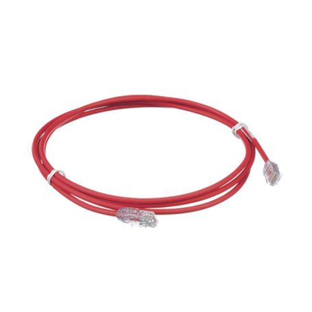 Cable De Parcheo Utp Cat6a Cm/lszh Diámetro Reducido (28awg) Color Rojo 7ft