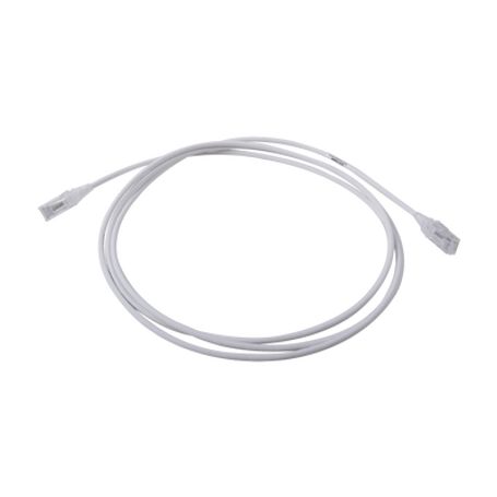 patch cord mc6 modular cat6 utp cmls0h 7ft color blanco diámetro reducido 28awg89911