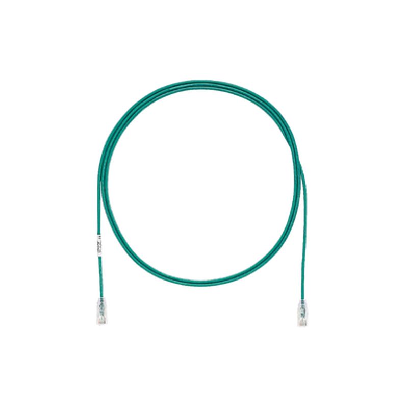 Cable De Parcheo Tx6 Utp Cat6 Diámetro Reducido (28awg) Color Verde 1ft 