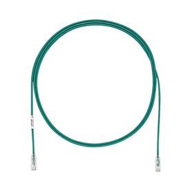 cable de parcheo tx6 utp cat6 diámetro reducido 28awg color verde 7ft 