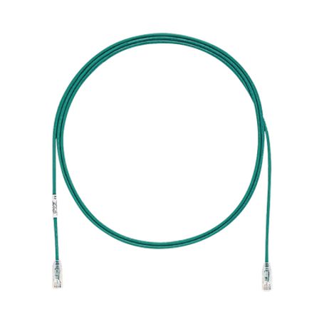 Cable De Parcheo Tx6 Utp Cat6 Diámetro Reducido (28awg) Color Verde 7ft 