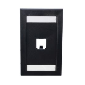 placa de pared vertical ejecutiva salida de 1 puerto minicom con espacios para etiquetas color negro178232
