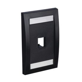 placa de pared vertical ejecutiva salida de 1 puerto minicom con espacios para etiquetas color negro178232