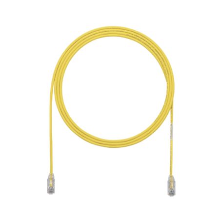 cable de parcheo utp cat6a cmlszh diámetro reducido 28awg color amarillo 7ft