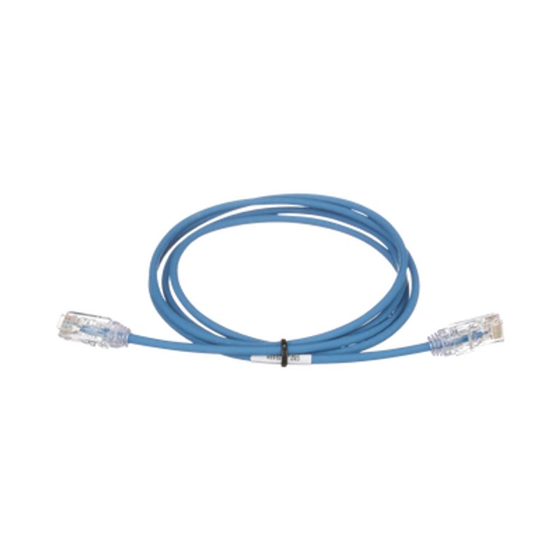 Cable De Parcheo Tx6 Utp Cat6 Diámetro Reducido (28awg) Color Azul 12ft 