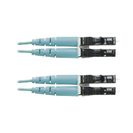 Jumper De Fibra Optica Multimodo 50/125 Om3 Lclc Duplex Ofnr (riser) Color Aqua 4 Metros