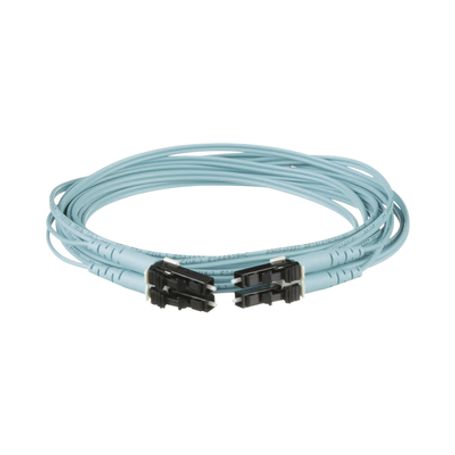 Jumper De Fibra Optica Multimodo 50/125 Om3 Lclc Duplex Ofnr (riser) Color Aqua 4 Metros