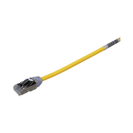 patch cord cat6a diametro reducido 28 awg blindado sftp cmls0h 20 cm color amarillo