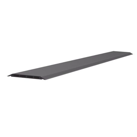 Canaleta De Piso De 4 Vias Material Pvc Rigido 6 Ft De Largo 176 Mm De Ancho Color Negro 