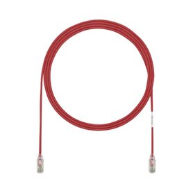 cable de parcheo tx6 utp cat6 diámetro reducido 28awg color rojo 1ft 