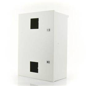 gabinete para instalación de 2 baterias pl110d12 fabricado en lámina galvanizada accesorios para piso o poste no incluidos21470