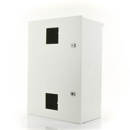 Gabinete Para Instalación De 2 Baterias Pl110d12 Fabricado En Lámina Galvanizada Accesorios Para Piso O Poste (no Incluidos)