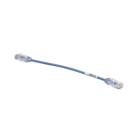 cable de parcheo tx6 utp cat6 diámetro reducido 28awg color azul 20cm179585