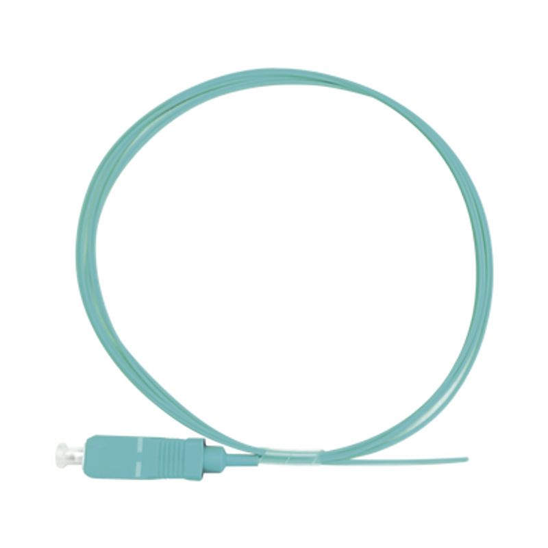 Pigtail De Fibra Óptica Simplex Sc Pvc Om3 50/125 Aqua 1 Metro